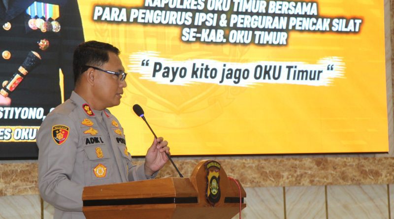 Deklarasi Sabuk Kamtibmas, Polres OKU Timur Gandeng Perguruan Silat Jaga Kondusivitas Daerah