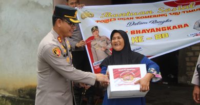 Jelang Hari Bhayangkara ke-80, Polres OKU Timur Salurkan 417 Paket Bansos untuk Warga
