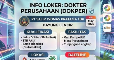 Disnakertrans Muba Umumkan Lowongan Kerja Dokter Perusahaan di PT Salim Ivomas Pratama Tbk untuk Wilayah Bayung Lencir
