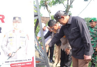 Peringati HUT Bhayangkara ke 80, Polres OKU Timur Ikut Kegiatan Peresmian Sumur Bor Bantuan Kapolda Sumsel