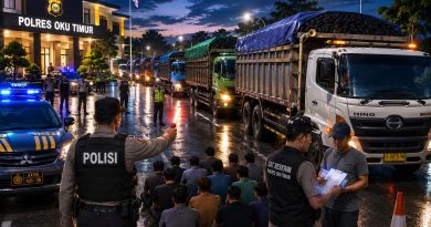 9 Truk Batu Bara Disergap di Depan Polres, Satu Sopir Tancap Gas Kabur