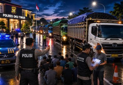 9 Truk Batu Bara Disergap di Depan Polres, Satu Sopir Tancap Gas Kabur