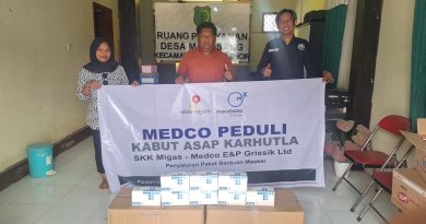 Hadapi Dampak Karhutla, SKK Migas dan Medco E&P Salurkan Ribuan Kotak Masker ke 14 Desa di Muba