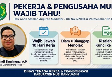 Edukasi Hubungan Industrial: Disnakertrans Muba Jamin Kepastian Hukum, Pahami Hak Peker dan Pengusaha Setelah Anjuran Mediator Sesuai UU 2/2004 & PERMENAKER 17/2014